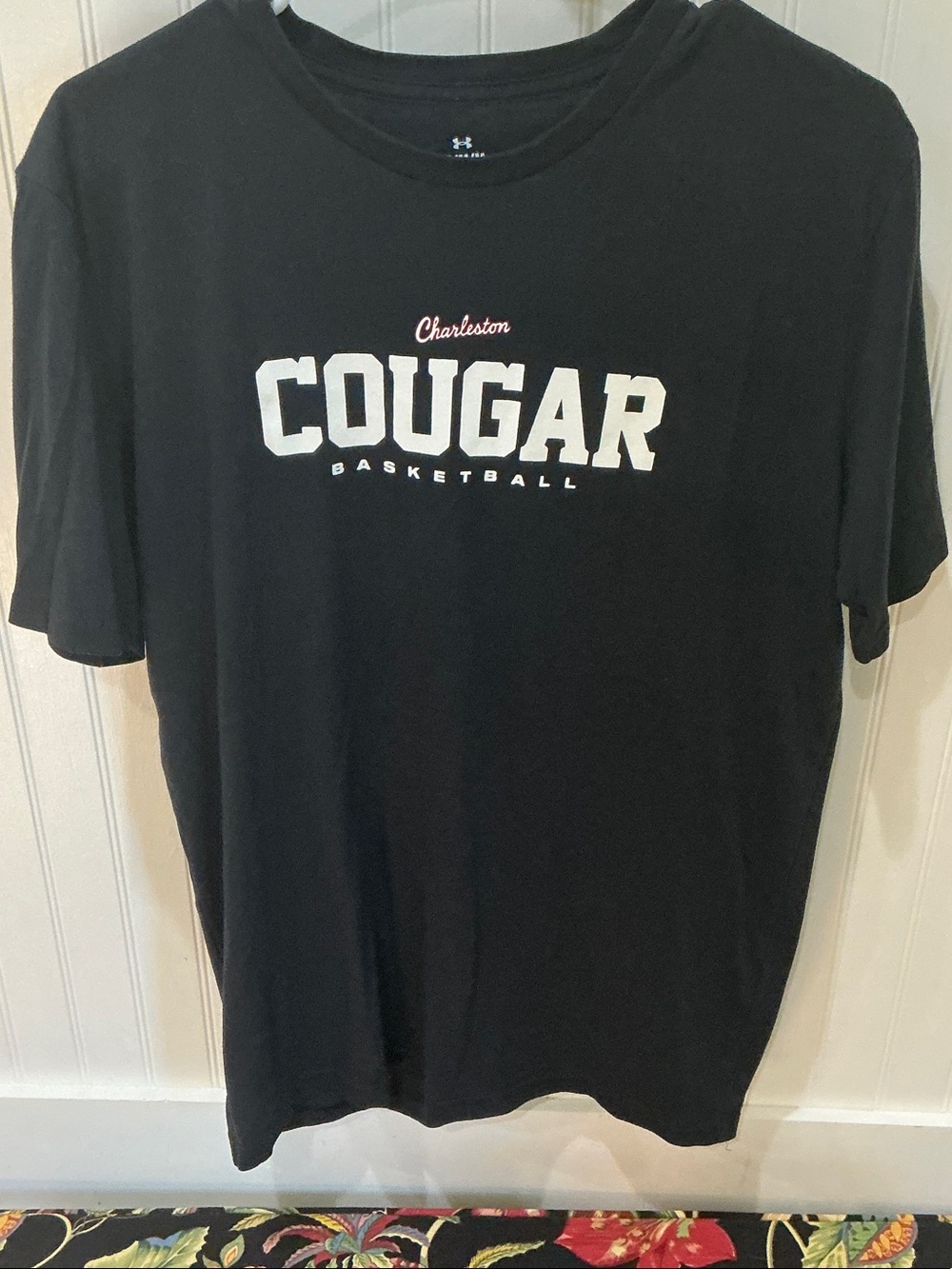 Under Armour Black Charleston Cougar Basketball Graphic Crew Tee